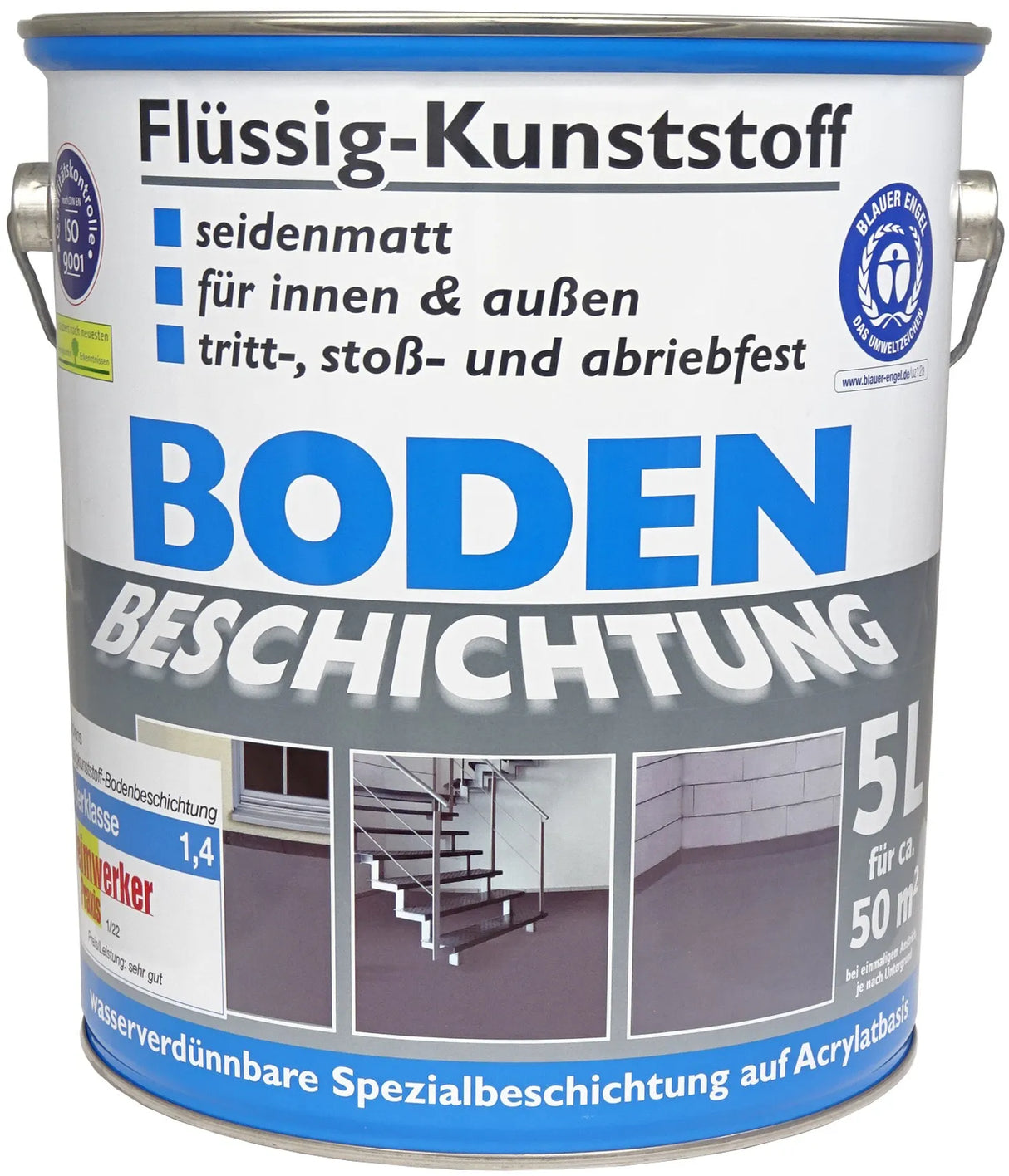 Flüssig Kunststoff - Vloeibare Kunststof Vloercoating Lichtgrijs RAL 7035 - 5L