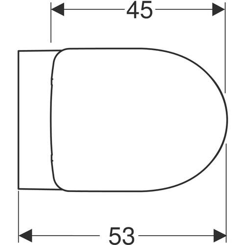 Geberit Wandcloset – D-vormig Diepspoel met Hard Wit Closetzitting