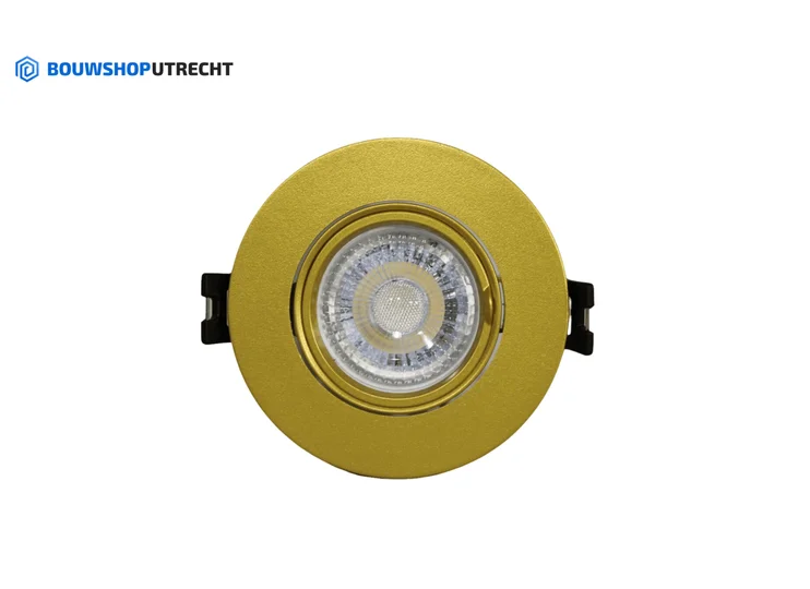 Recessed spotlight Gold - Round - Tiltable - Bulb of your choice