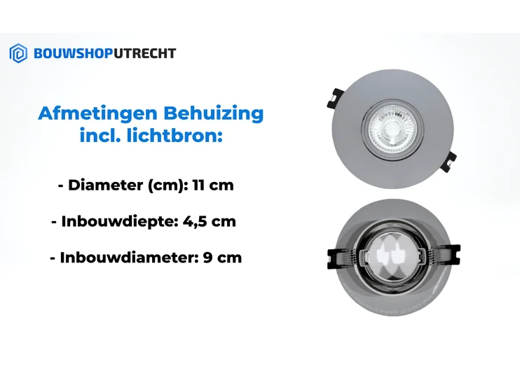 Bouwshop Utrecht – Dimmbarer Einbaustrahler – Grau