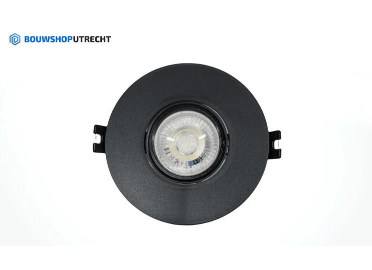 Bouwshop Utrecht - Dimbare Inbouwspot Wit - Kantelbaar - lampje naar keuze - Zwart