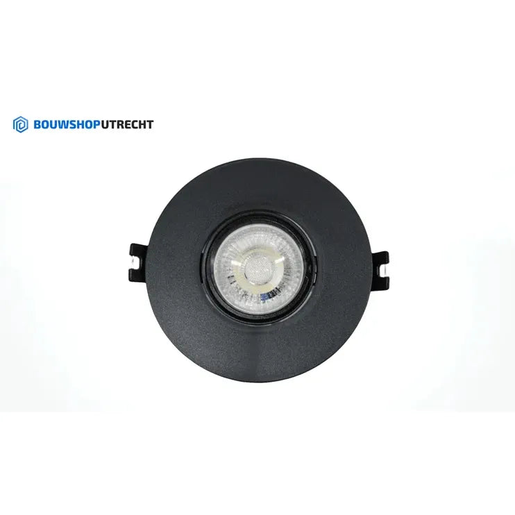 Bouwshop Utrecht - Dimbare Inbouwspot Wit - Kantelbaar - lampje naar keuze - Zwart