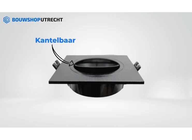 Bouwshop Utrecht - Dimbare Inbouwspot - Kantelbaar - Lampje naar keuze - Zwart