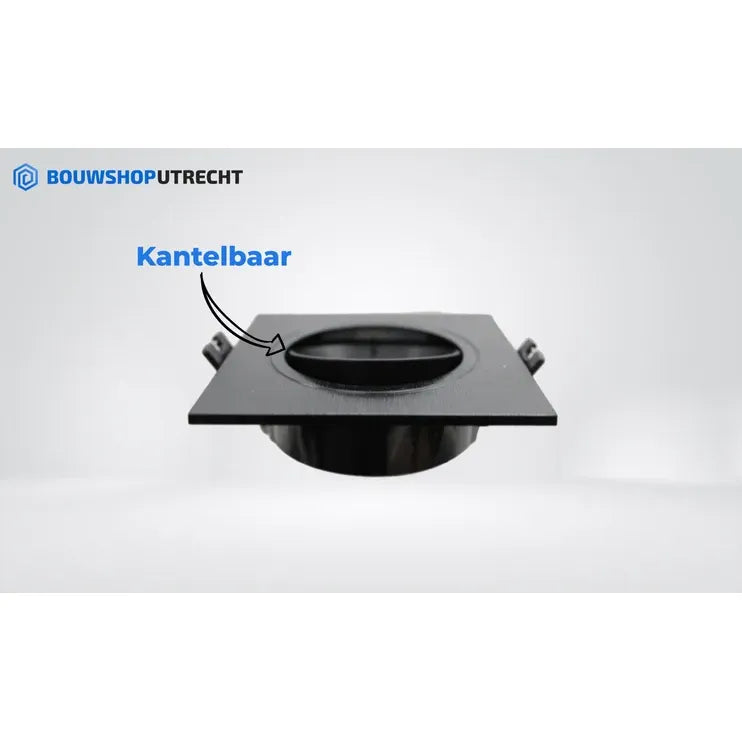 Bouwshop Utrecht - Dimbare Inbouwspot - Kantelbaar - Lampje naar keuze - Zwart