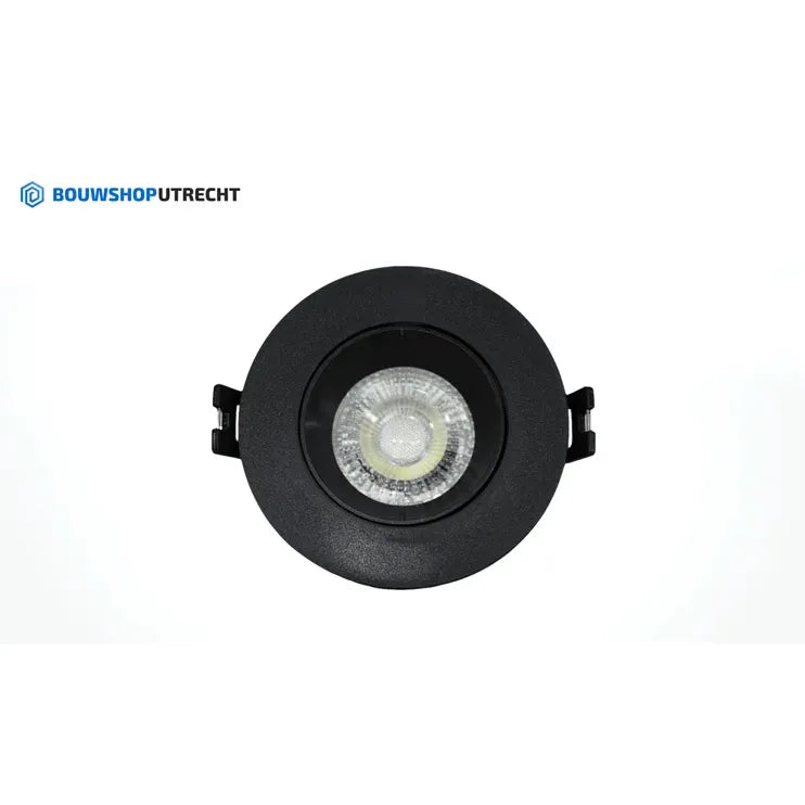 Bouwshop Utrecht - Dimbare Inbouwspot Wit - Kantelbaar - lampje naar keuze - Zwart
