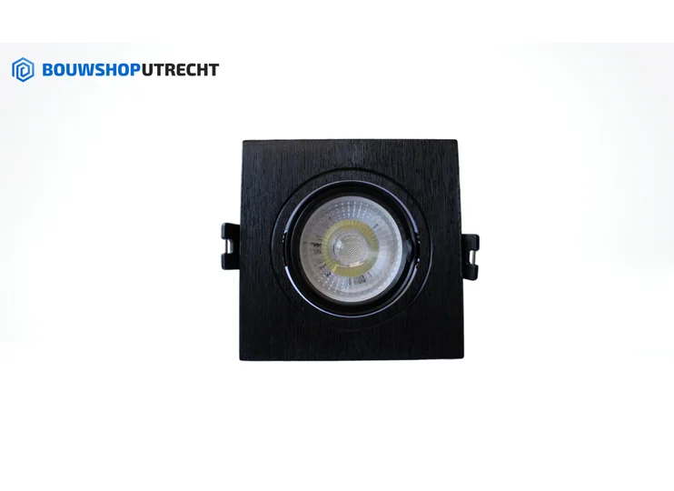 Bouwshop Utrecht - Dimbare Inbouwspot - Kantelbaar - Lampje naar keuze - Zwart