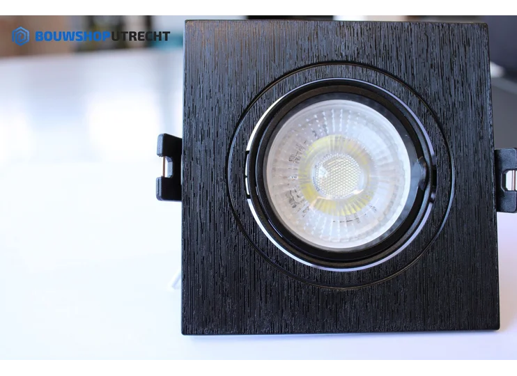 Bouwshop Utrecht - Dimbare Inbouwspot - Kantelbaar - Lampje naar keuze - Zwart