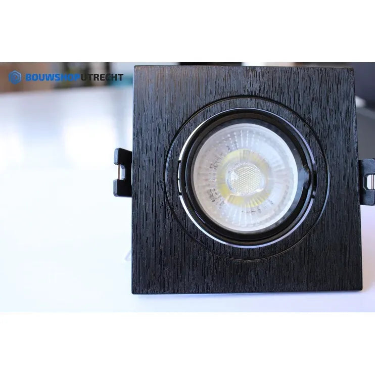 Bouwshop Utrecht - Dimbare Inbouwspot - Kantelbaar - Lampje naar keuze - Zwart