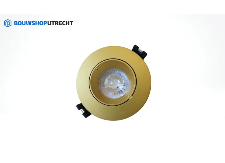 Recessed spotlight Gold - Round - Tiltable - Bulb of your choice