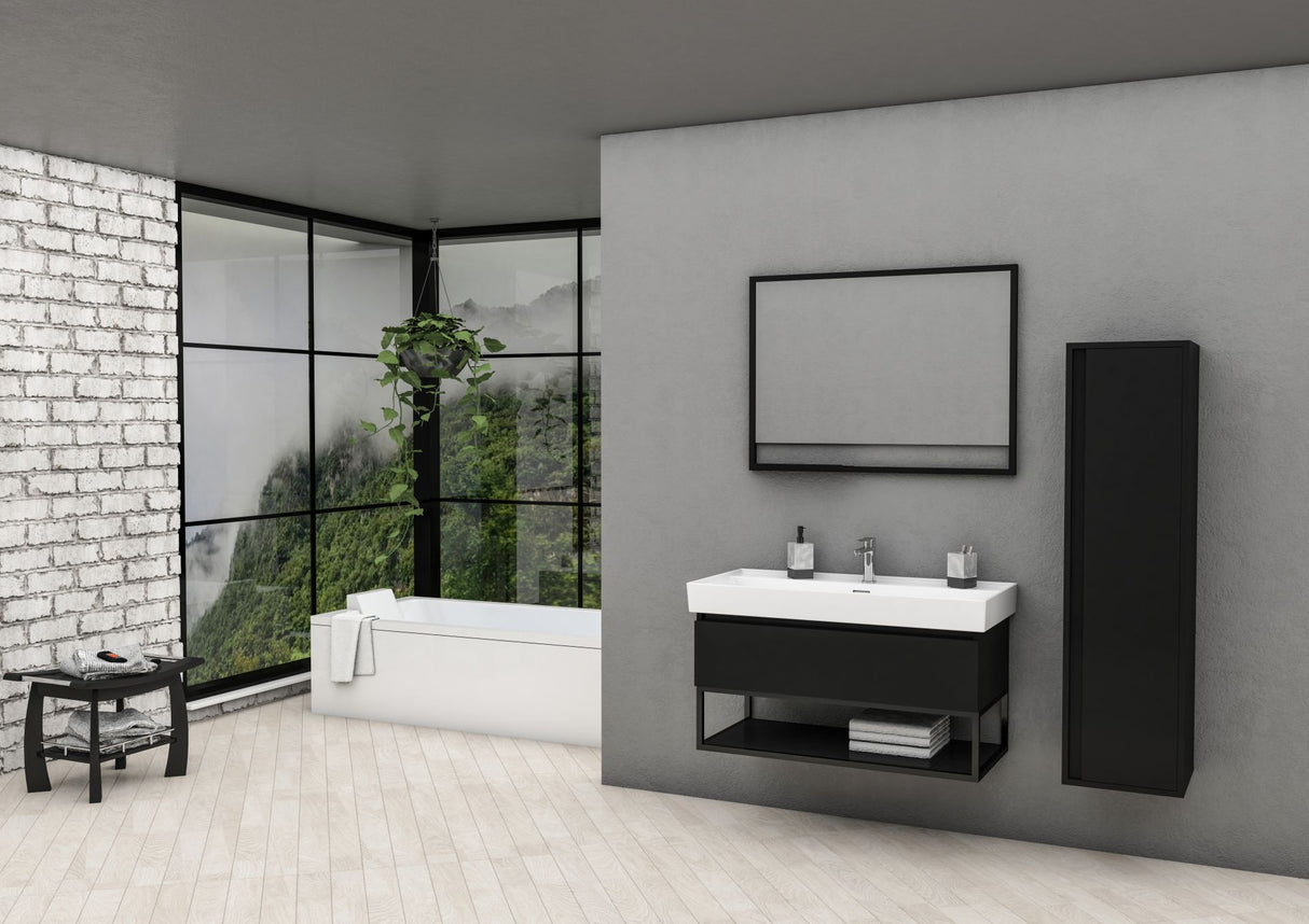 Sharp Onderkast 100cm – Mat Zwart | Duurzaam en Modern Design