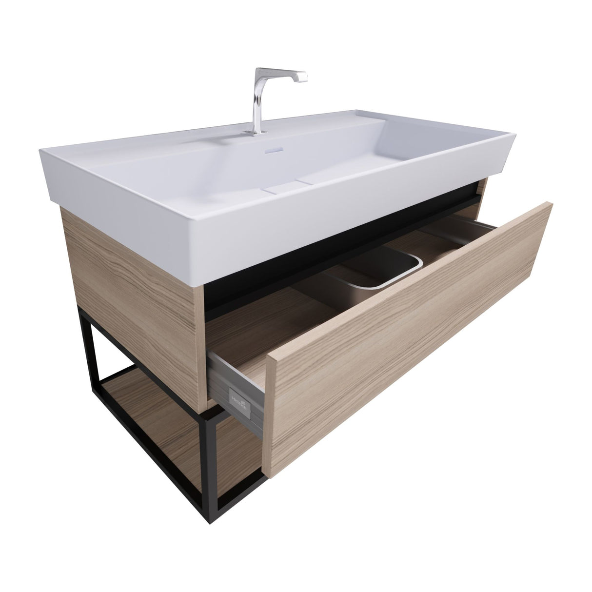 Sharp Onderkast 100cm – Nootkleur | Stijlvolle en Functionele Oplossing