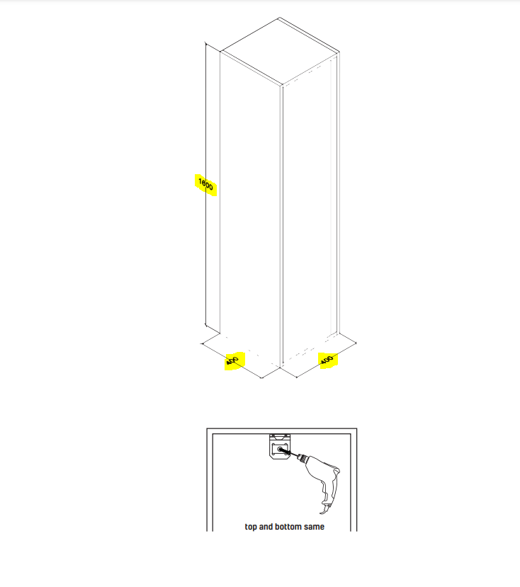 Sally Kolomkast 160 cm - Strakke Opbergkast in Mat Wit