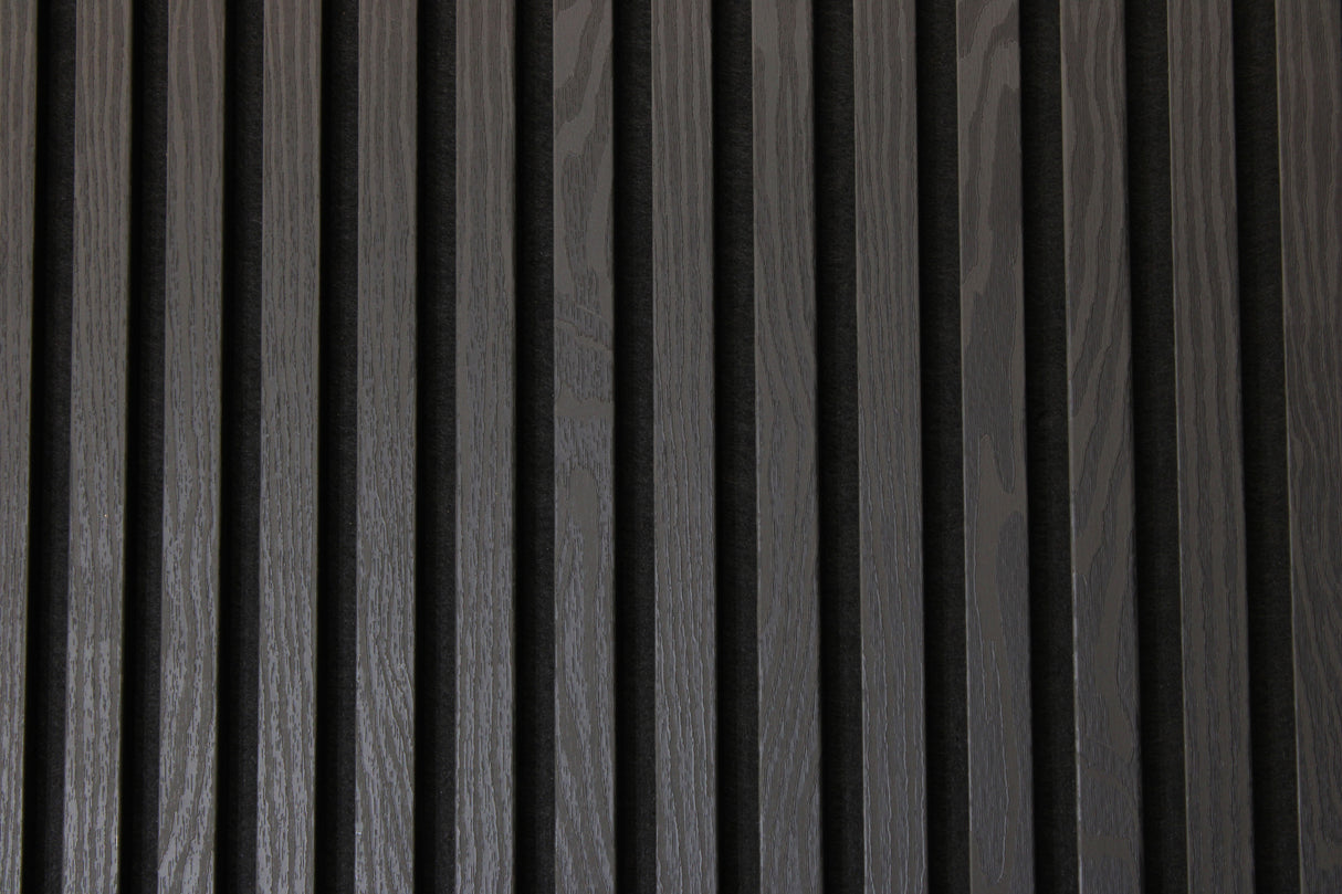 Akoestisch Wandpaneel Zwart - 270 cm x 60 cm | Luxe Design - Driezijdig houtfineer