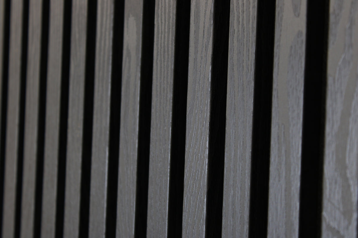 Akoestisch Wandpaneel Zwart - 270 cm x 60 cm | Luxe Design - Driezijdig houtfineer