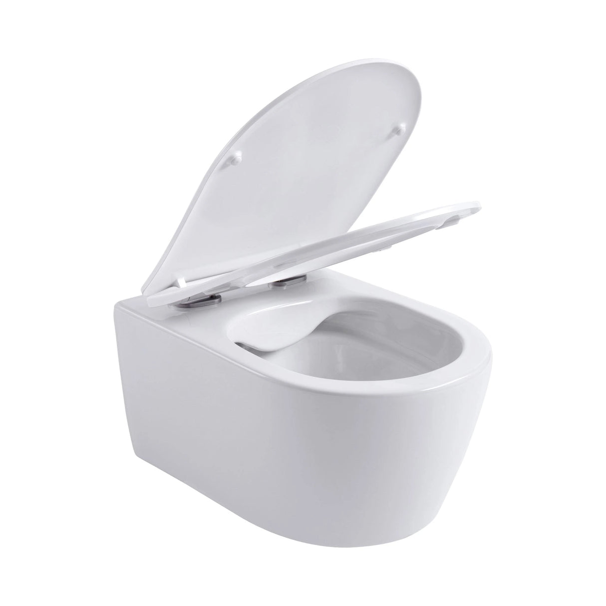 Aloni PRO Hangtoilet Randloos – Compact 49 cm – Soft Close & Quick Release – Glanzend Wit