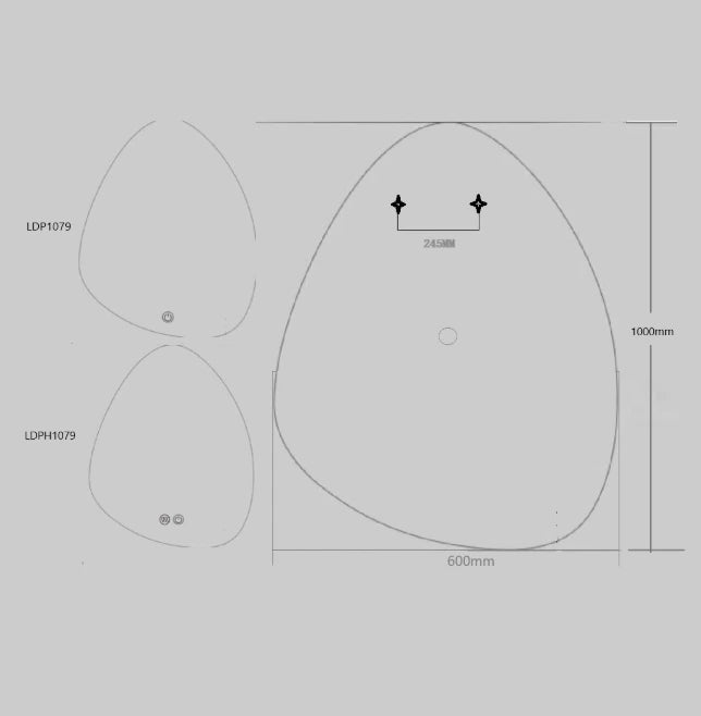 Uovo LED-Spiegel - 100x60 cm