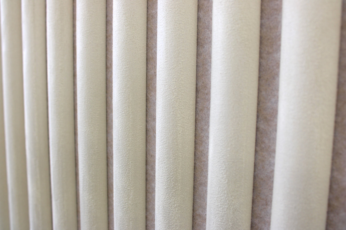 Akupanel - Wandpaneel - 260x60 cm - Akustikfilz - Dreiseitig veredelt - Beige/Taupe