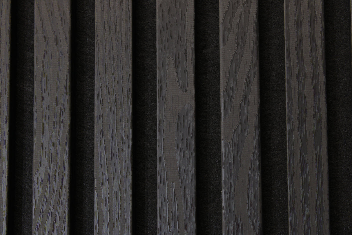 Akoestisch Wandpaneel Zwart - 270 cm x 60 cm | Luxe Design - Driezijdig houtfineer
