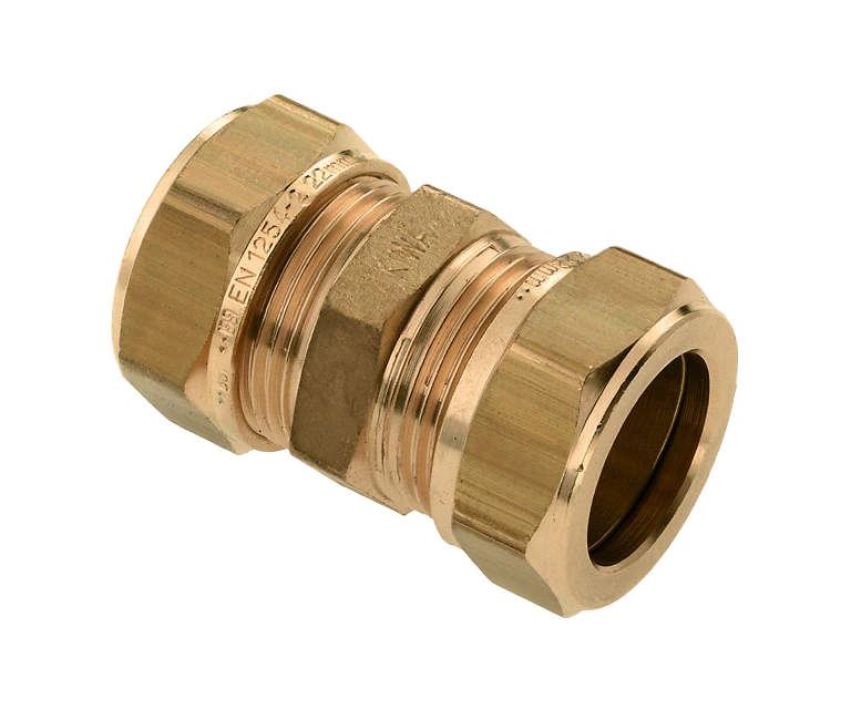 Bonfix - Knelfittingen Koppeling - Messing, Rechte Koppeling, 2 x Knel