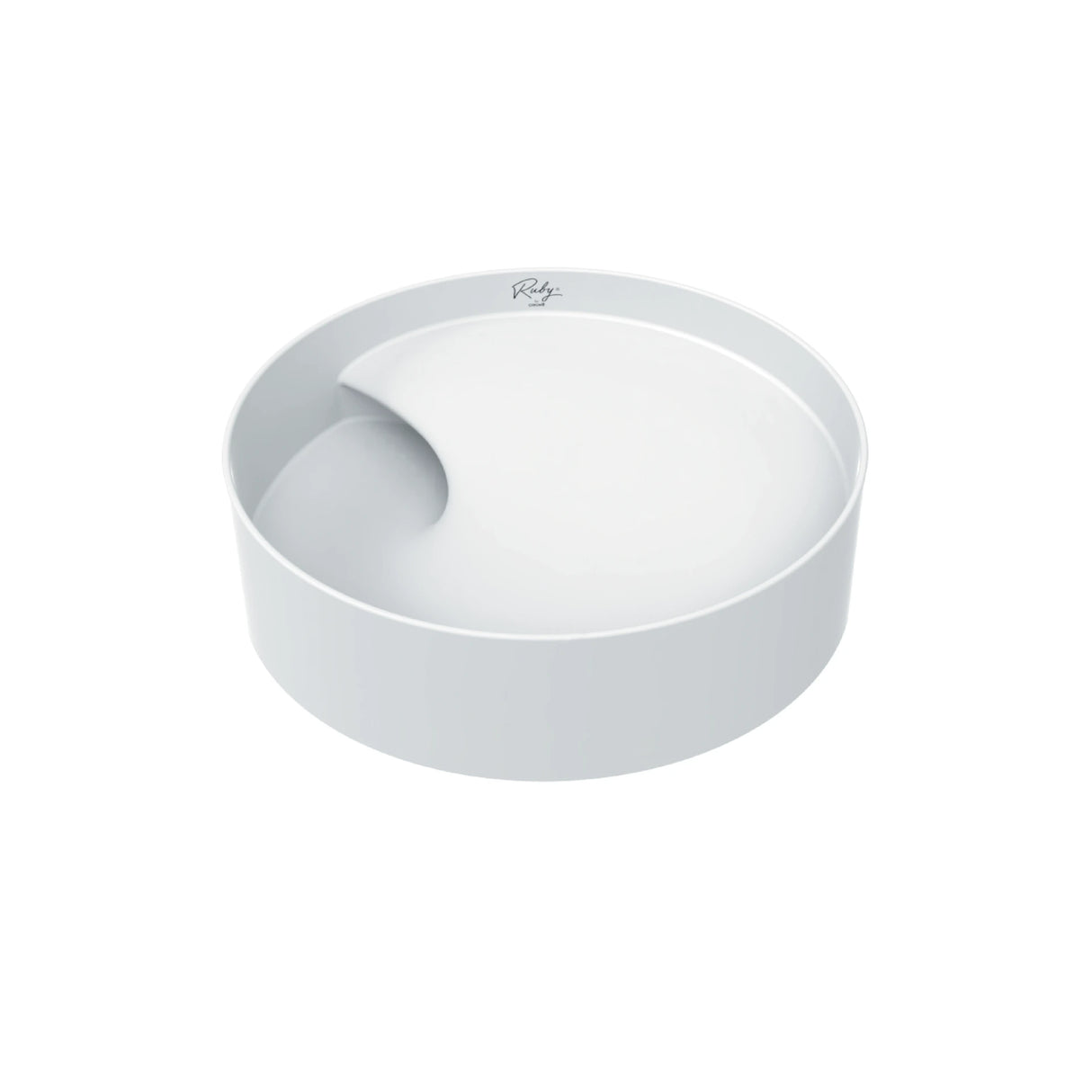 Creavit Ruby - Opbouw Waskom – 40x11 cm Glanzend Wit, Keramiek zonder Overloop