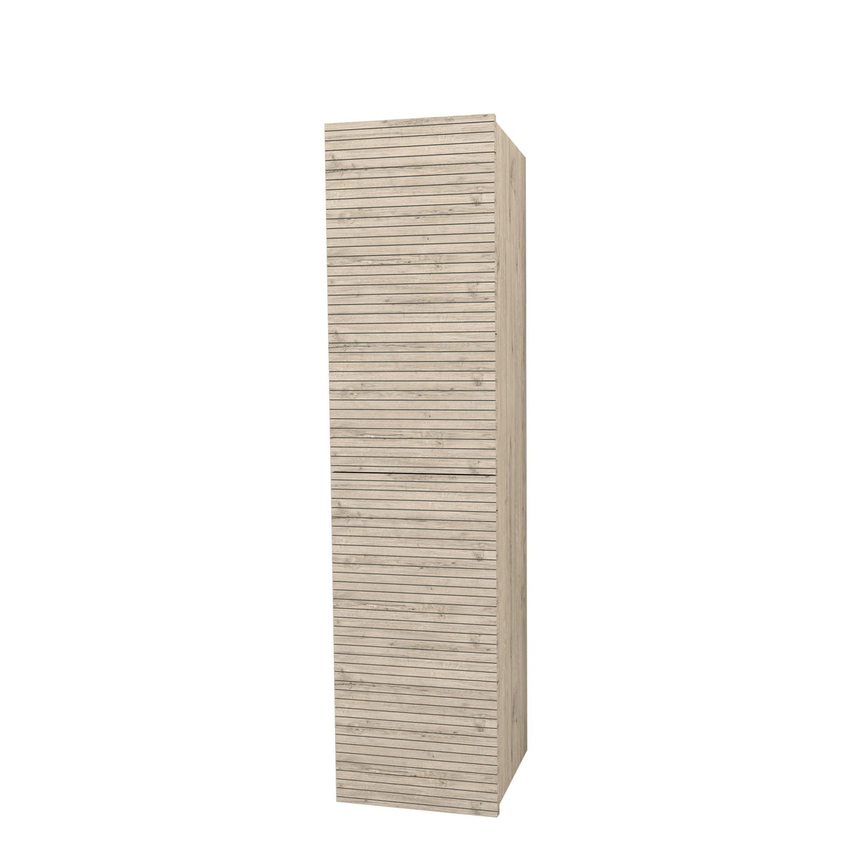 Elite Säulenschrank 160 cm – Helles Holz mit horizontalem Relief