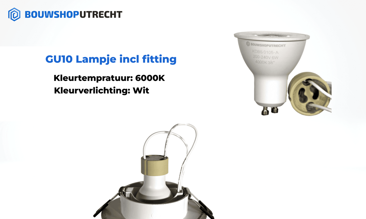 Recessed spotlight Gold - Round - Tiltable - Bulb of your choice