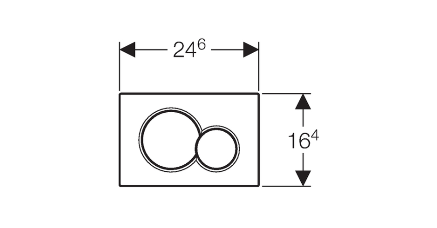 Geberit Sigma - 01 bedieningsplaat - Sigma 01 DF - frontbediend
