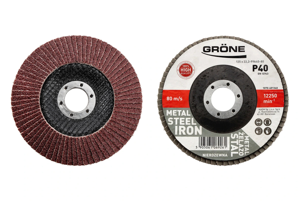 Grün - Lamellenscheibe Rot - 125 x 22,23 mm