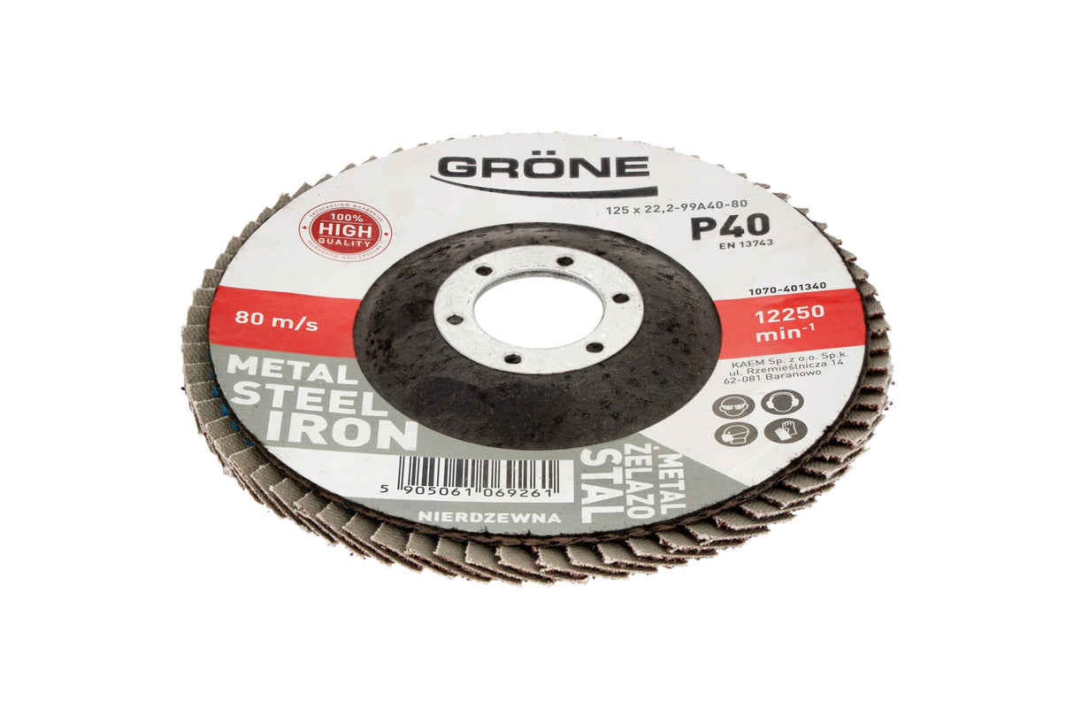 Grün - Lamellenscheibe Rot - 125 x 22,23 mm