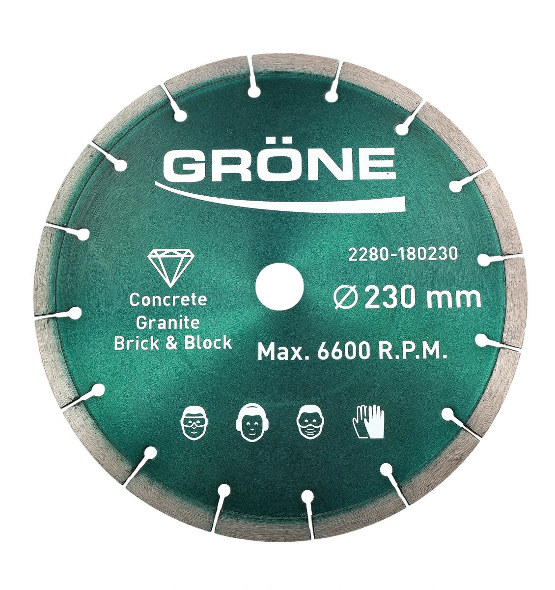 Gröne - Diamantzaagblad Ø 230 mm & Ø 125 mm met Segmentrand