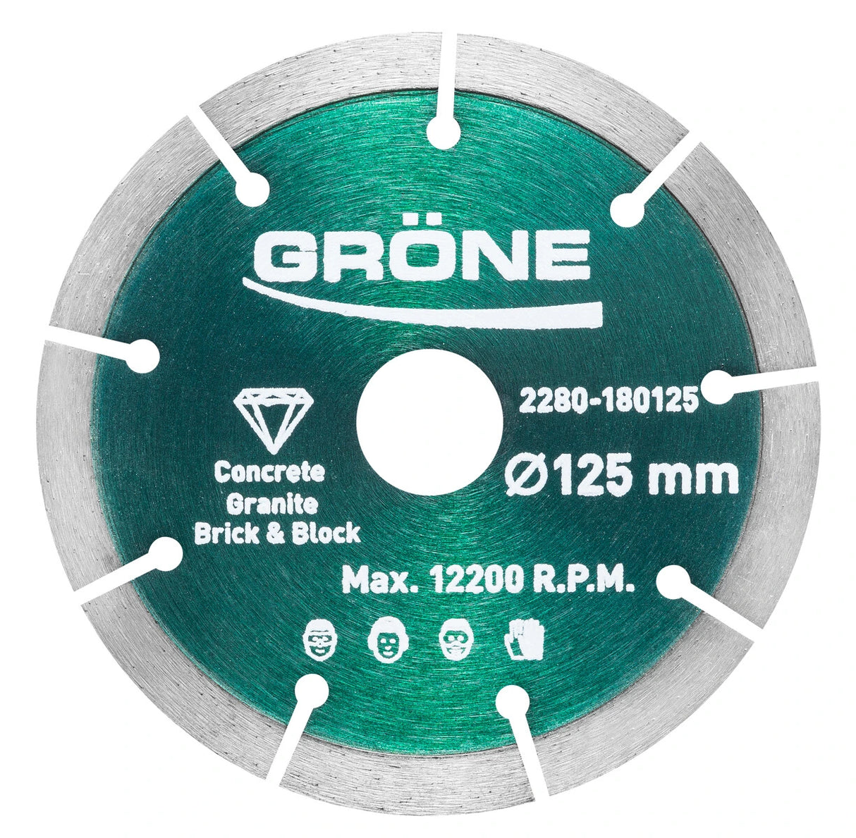Gröne - Diamantzaagblad Ø 230 mm & Ø 125 mm met Segmentrand