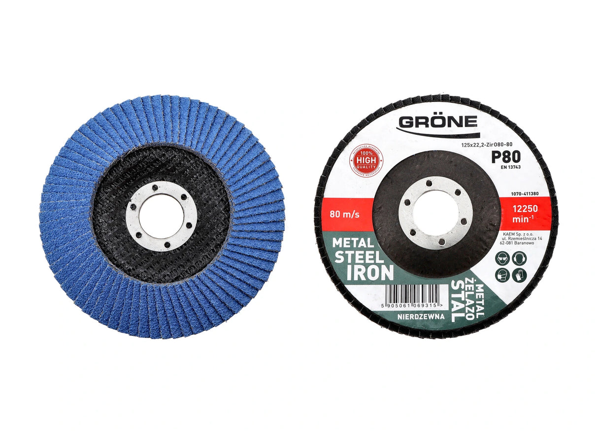 Green - Lamella Disc Corundum - Blue - 125 x 22.23 mm