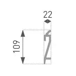 HF-3 - Plint – Elegante Plint met LED-Montage - 200x2,2x10,9 cm