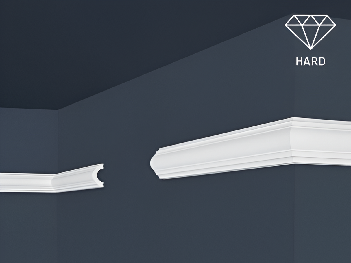 Wandsierlijst - Raamlijst - Perklijst  - HW2 - 200x2x4 cm - Duurzaam Polystyreen