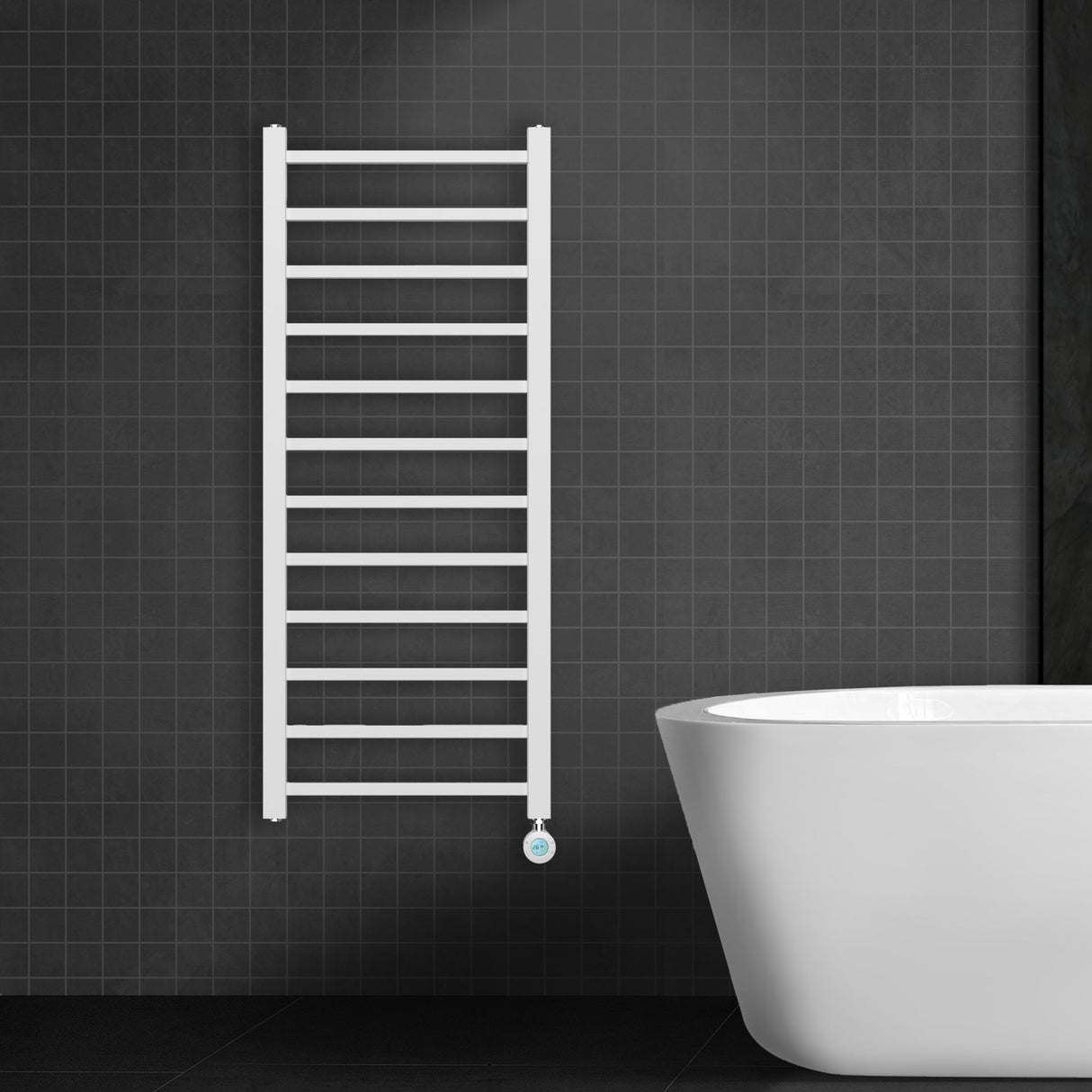 Elektrische Handdoek radiator Zwart & Wit 1600x500 mm 551W & 1200x500 mm 413W