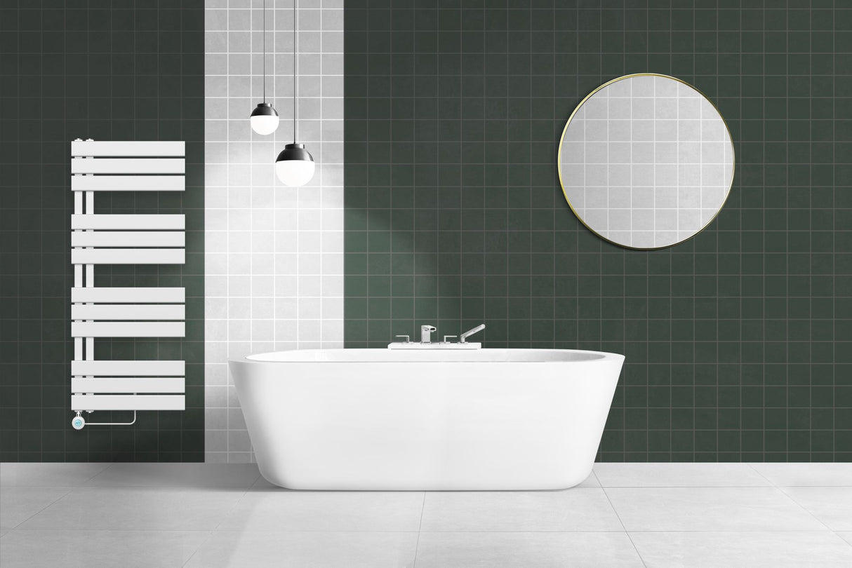 Handdoekradiator Elektrisch Links Aansluiting/Comb Zwart of wit 1600x500 mm 755W & 1200x500 mm 593W