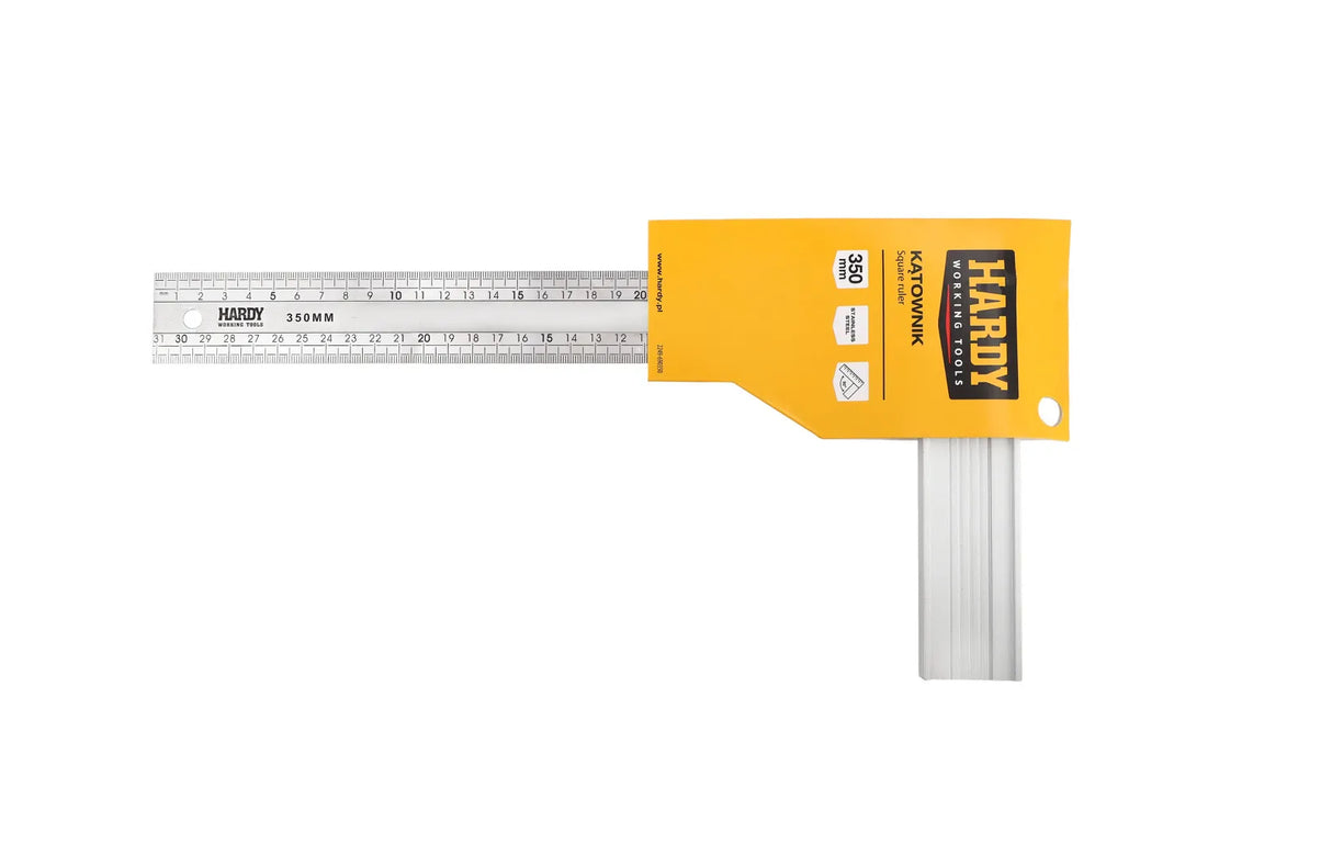 Hardy - Haakse liniaal RVS - 350 mm