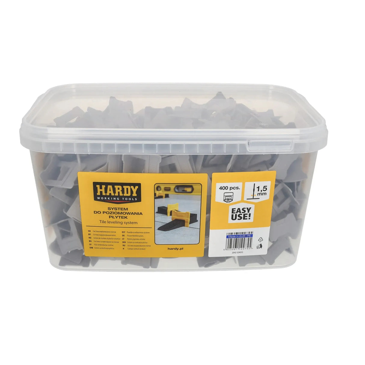 Hardy Tegellevelling Clips - 400 stuks in Emmer - Voor 1mm, 1,5mm of 3mm Voegen