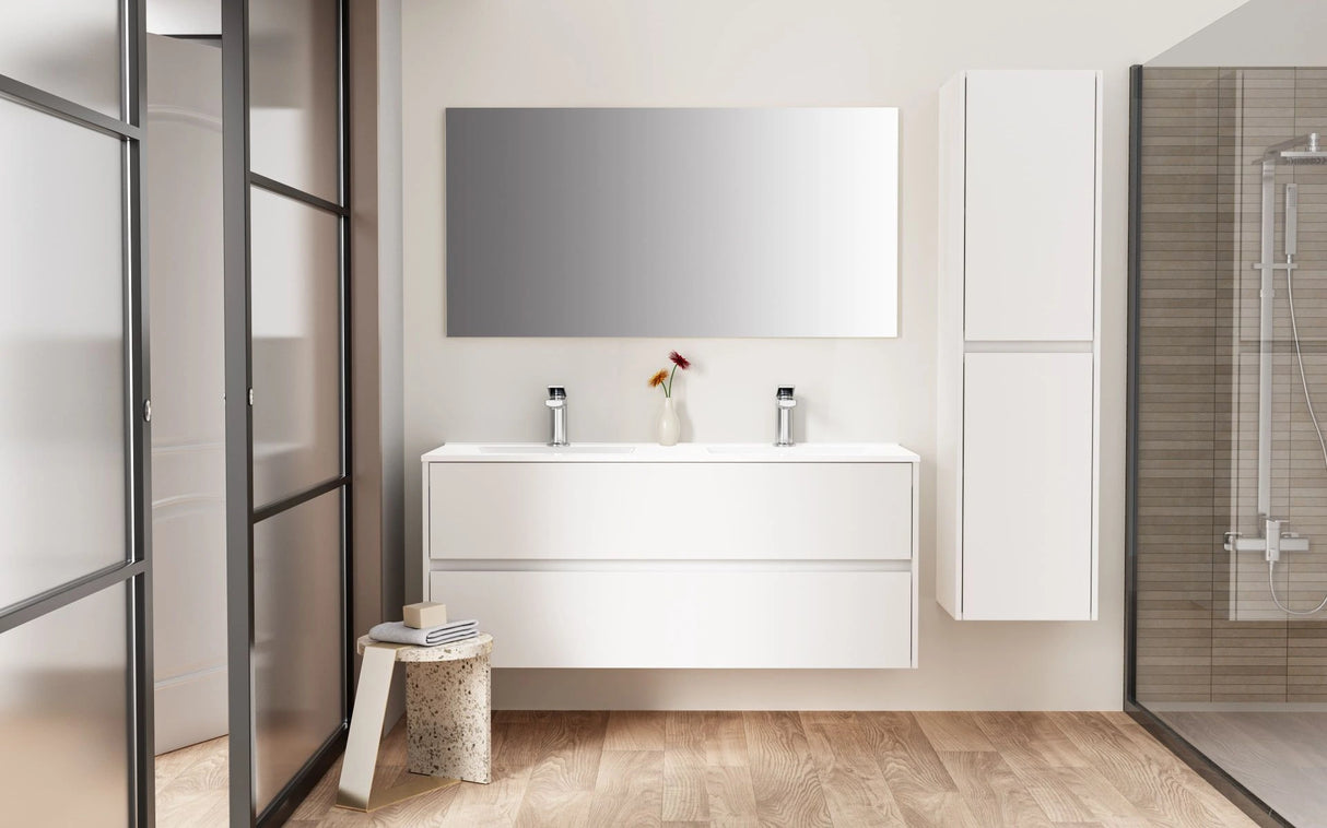 Hayat Wastafel 120 cm – 2 Wasbakken, Overloop & Kraangaten