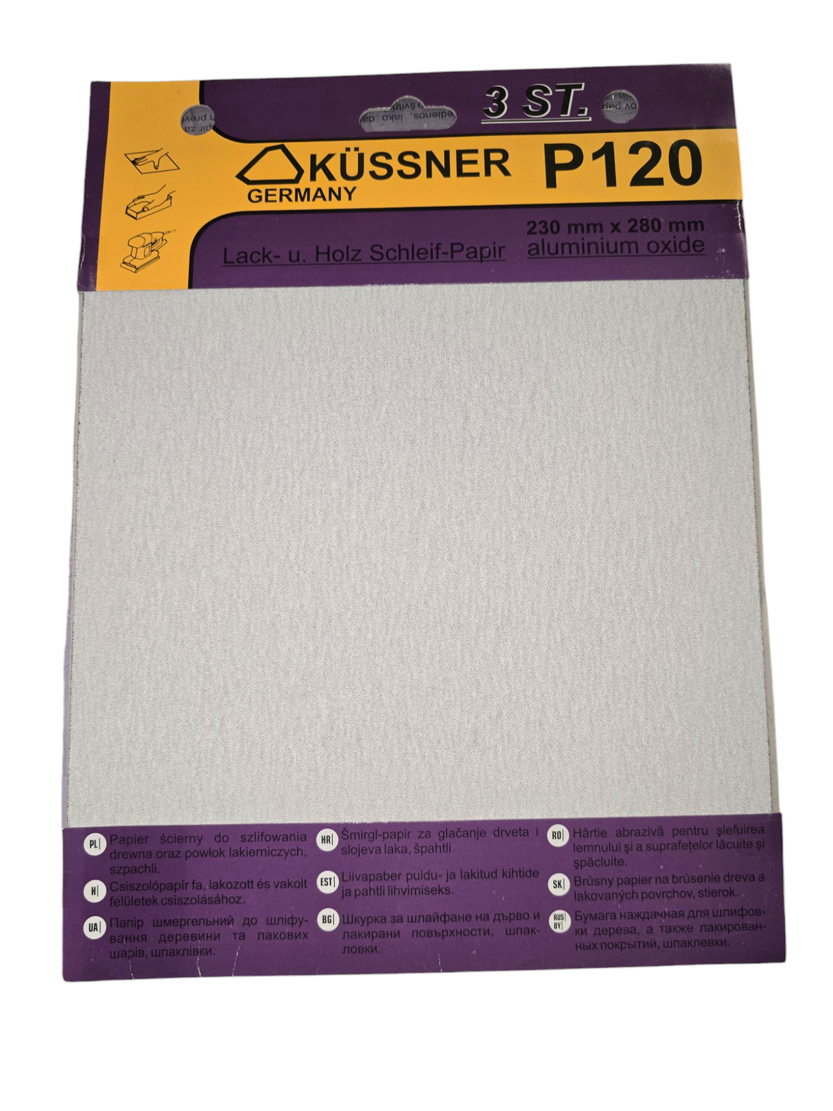 Küssner - Schuurpapier – 280 x 230 mm (3 stuks)