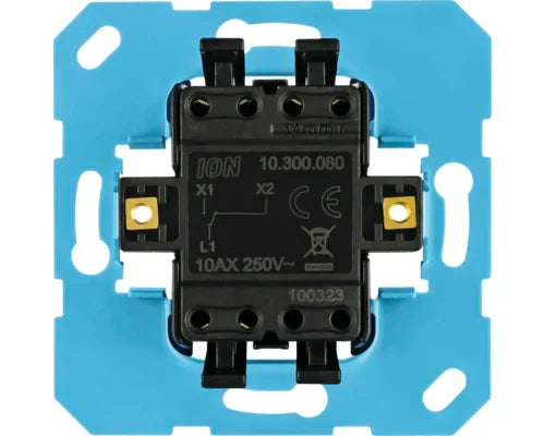 ION INDUSTRIES inbouw basiselement jaloezieschakelaar mechanisme voor rolluikbediening V1-J1 serie blauw - Bouwshop Utrecht