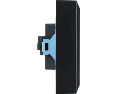 ION INDUSTRIES 2-voudig stopcontact half opbouw mat zwart met randaarde horizontale montage - Bouwshop Utrechtv