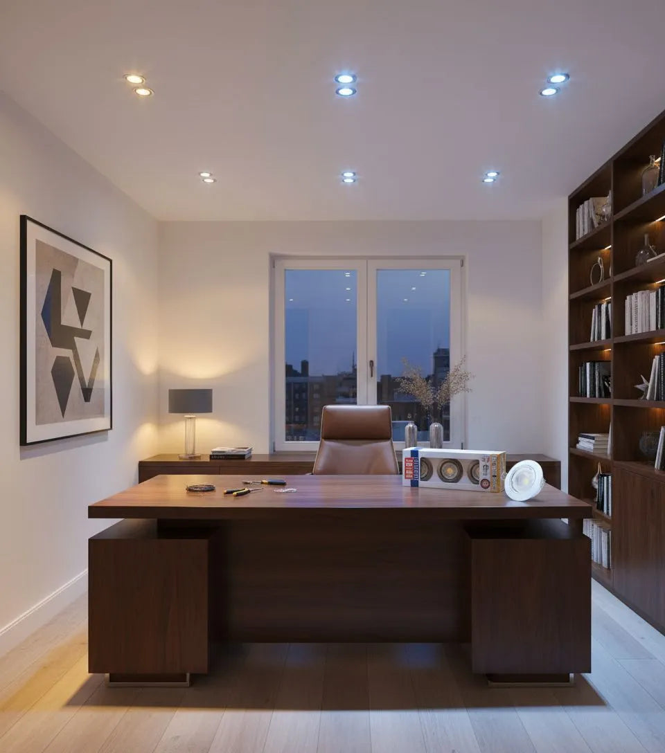 Set Inbouwspots – 3× MR16 – 6W – Dimbaar - Mat Chrome