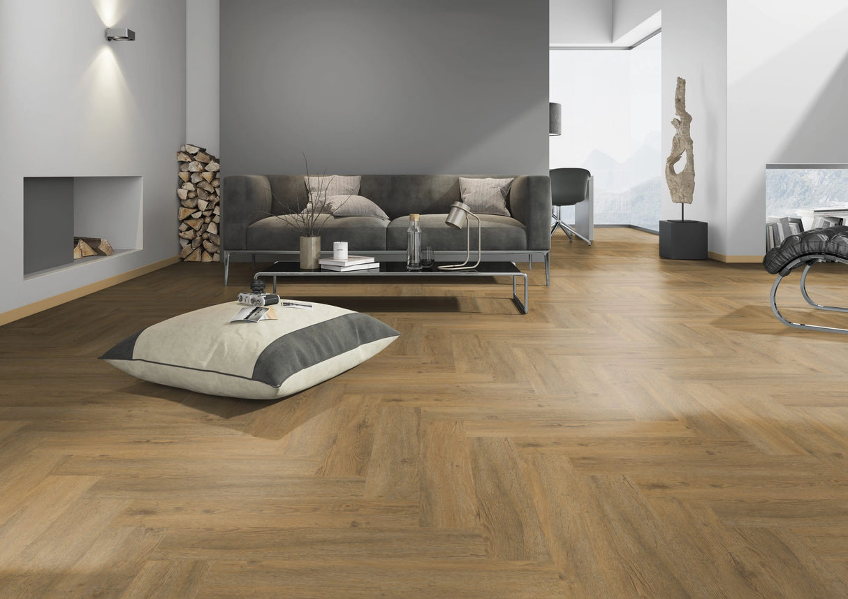 Oneflor Royal Oak Natural visgraat PVC klikvloer rigid core 4.5mm eiken - Bouwshop Utrecht