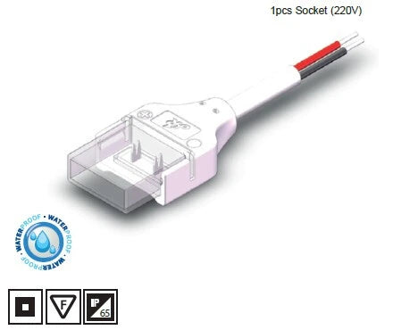 Ottawa 230V LED Strip Connectoren – IP65 met kabel