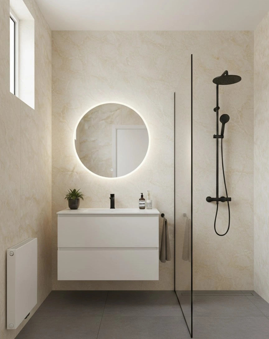 PVC Paneel Mat - Marmerlook Orvieto – 2800x1220x3 mm – Waterdicht - Flexibel