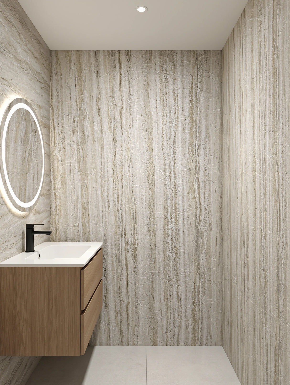 PVC Panel Mat - Marble Look Ancona – 2800x1220x3 mm – Waterproof