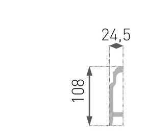 HF1 - Plint – 24,5 x 108 x 2000 mm