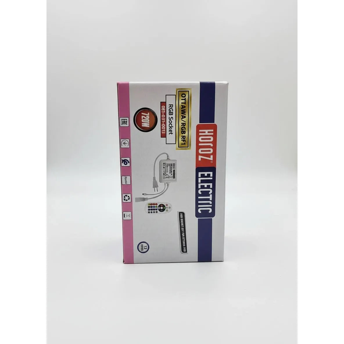 RGB Controller RF1 720W – LED-strip bediening met afstandsbediening & adapter