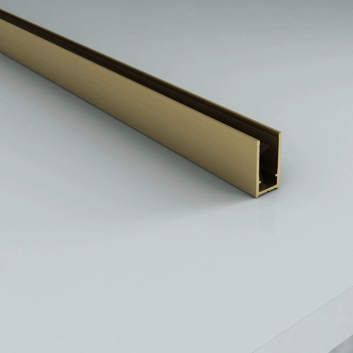 Muurprofiel 200 cm - Voor Douchewand – Geborsteld Goud